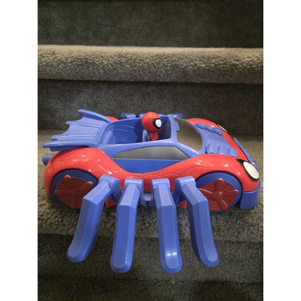 Disney Marvel 2021 Spider-Man Red and Blue Toy Car & Figure